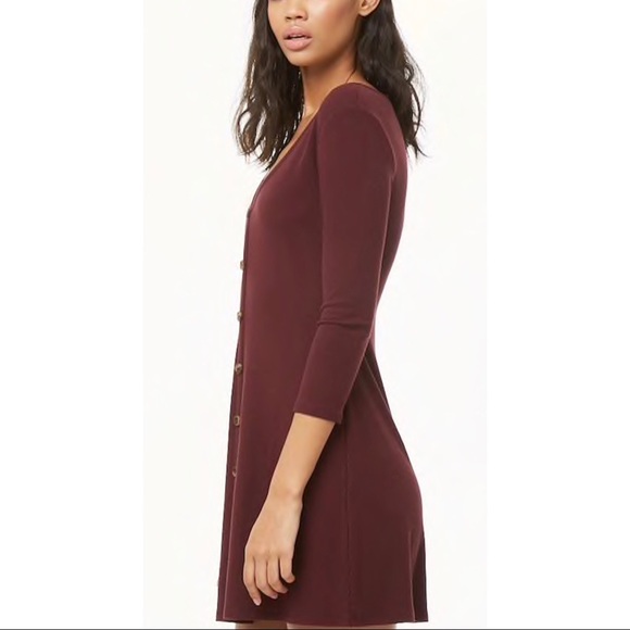 Button Ribbed A-line (2 Dresses) - Picture 2 of 8